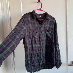 Plaid button up shirt from Francesca's in size XL